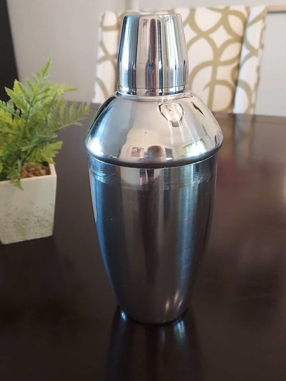 Vintage Japanese Stainless Cocktail Shaker. 9"